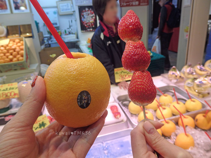 金沢 近江町市場で、フレッシュなフルーツを買い食い(笑)