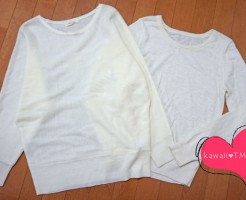 マルカワというプチプラショップで、白ニット2点購入♪