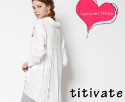titivateのバックプリーツシフォンシャツチュニックを買いました♪