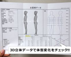 3D立体データで体型変化をチェック!